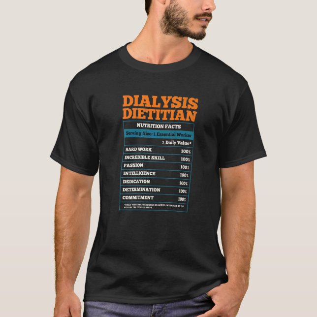 Camiseta Diálisis Dietista Nutrición Médica Dietética (Anverso)