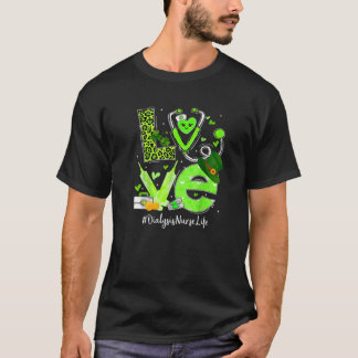 Camiseta Diálisis Enfermera Enfermería Vida Amor Estetiosco