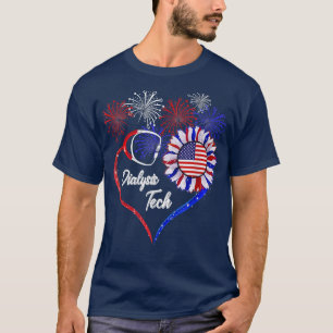 Camiseta Diálisis patriótica Tech Bandera estadounidense Gi