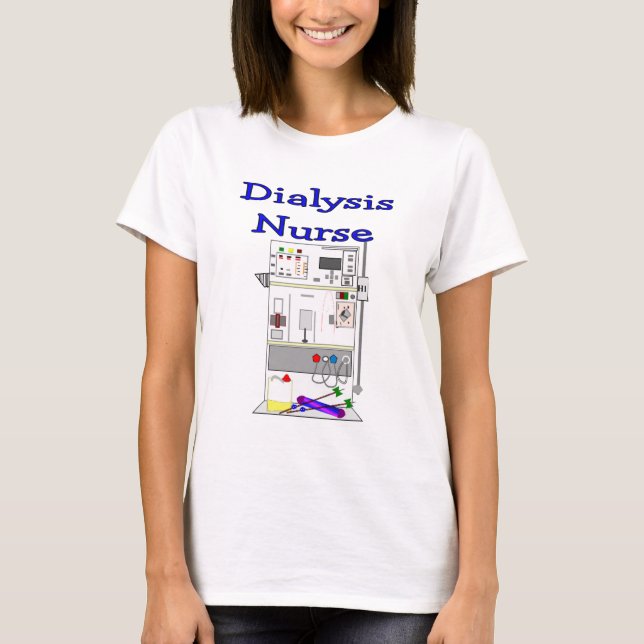 Camiseta Diálisis Regalos de enfermería - Diseño de máquina (Anverso)