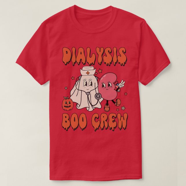 Camiseta Diálisis retro Enfermera de diálisis boo Enfermera (Diseño del anverso)