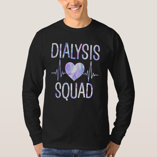 Camiseta Dialysis Squad Funny Nefrología Hemodiálisis Tech (Anverso)