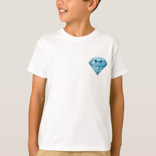 Camiseta Diamante Azul Brillante Kawaii Niños