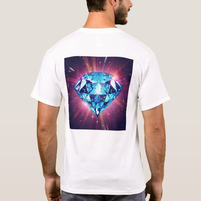 Camiseta Diamante Brillante Pixelado (Reverso)