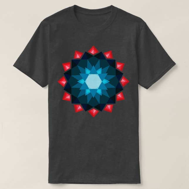 Camiseta diamante crystal mandala (Diseño del anverso)