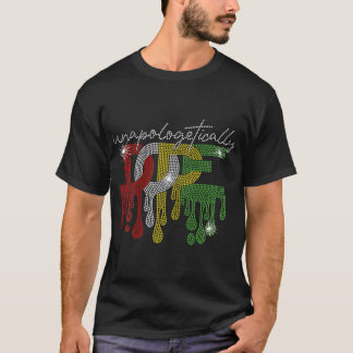 Camiseta Diamante de imitación  de Chica negro sin arrepent