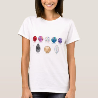 Camiseta diamante de imitación del diamante de