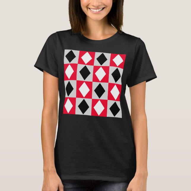 Camiseta Diamante de rhombus blanco rojo (Anverso)