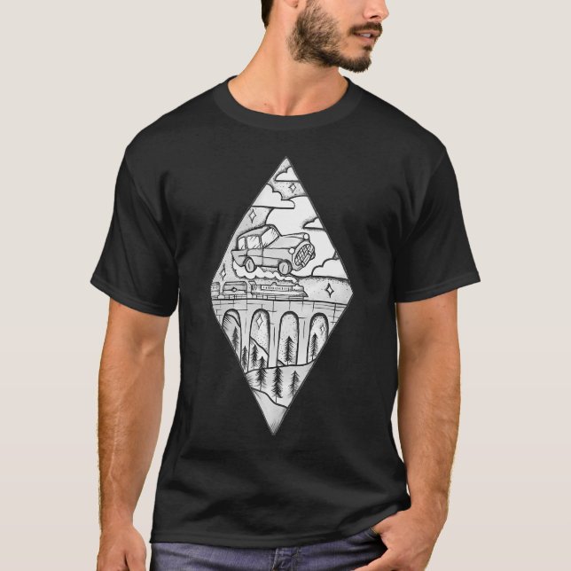 Camiseta Diamante mágico del coche volador (Anverso)