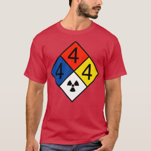 Camiseta diamante NFPA radiactivo de advertencia