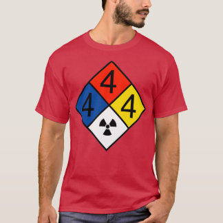 Camiseta diamante NFPA radiactivo de advertencia