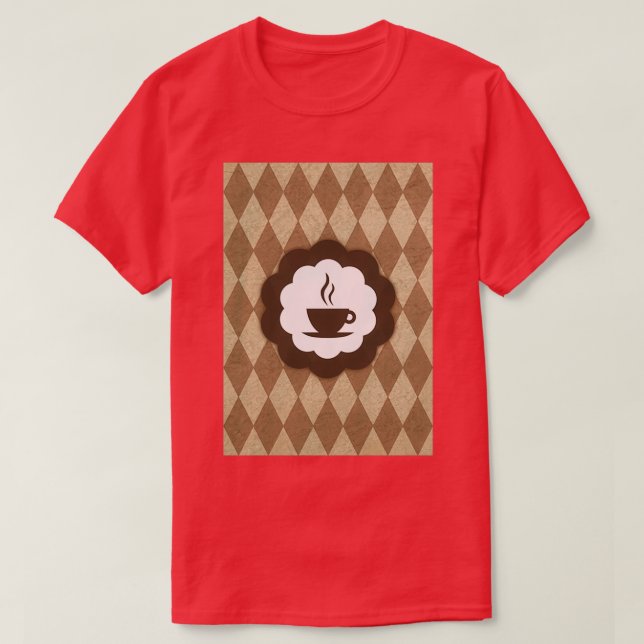 Camiseta diamantes de café (Diseño del anverso)
