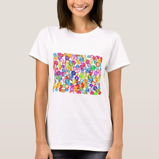 Camiseta diamantes de imitación del arco iris (Anverso)
