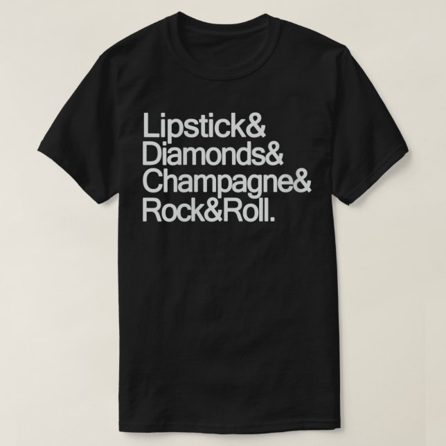 Camiseta Diamantes De Palo De Labios Champán Rock Y Rollo T (Diseño del anverso)