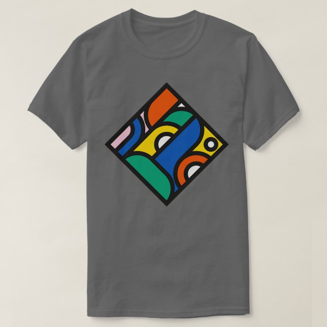 Camiseta Diamantes Geométricos Jugando d (Diseño del anverso)