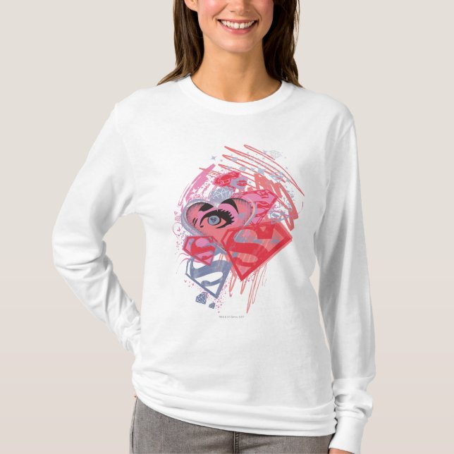 Camiseta Diamantes y labios superchica (Anverso)