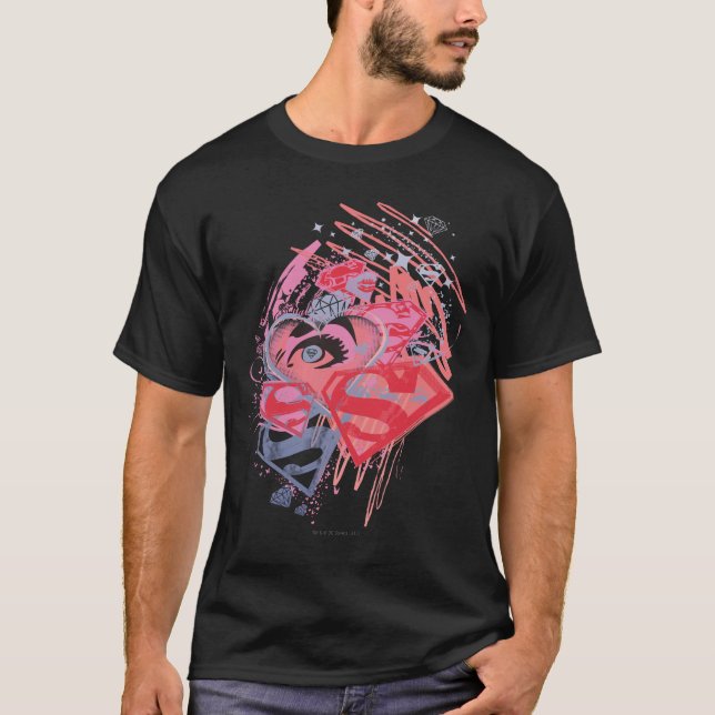 Camiseta Diamantes y labios superchica (Anverso)