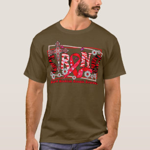 Camiseta Diamond Blackfan Anemia Awareness Cross ribbon Str