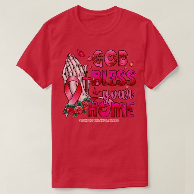 Camiseta Diamond Blackfan Anemia Awareness God bendice la f (Diseño del anverso)