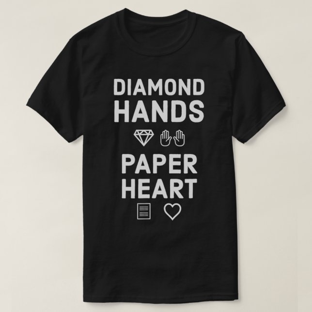 Camiseta Diamond Hands Paper Heart  (Diseño del anverso)