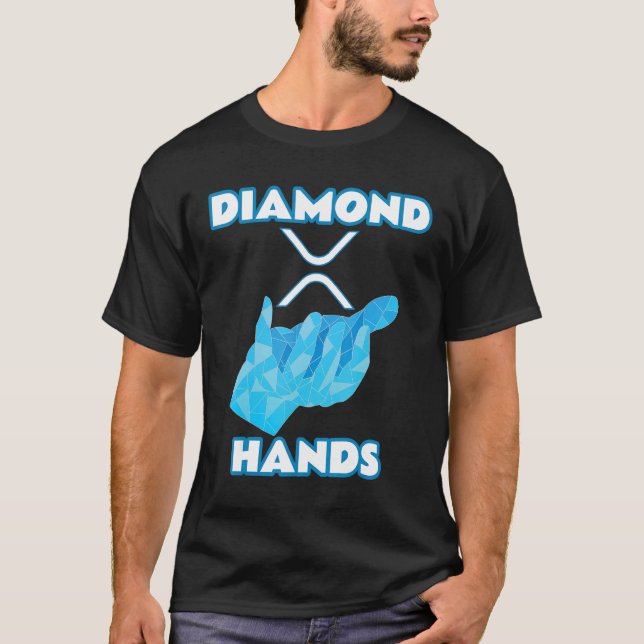Camiseta Diamond Hands Ripple Xrp Criptocurrency (Anverso)