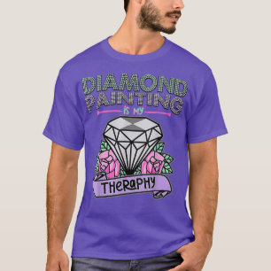 Camiseta Diamond Painting is my Therapy Floral Diamond Pain