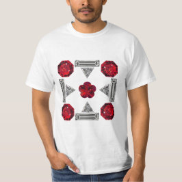 Camiseta Diamond Ruby Gemstone Art, Rojo