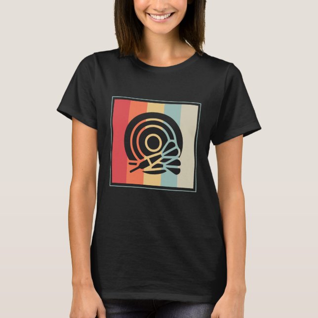 Camiseta Diana de Dardo Blanco Tablero de Dardos Objetivo (Anverso)