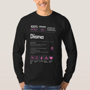 Camiseta Diana Nombre regalo para mujeres Diana Nutrición S