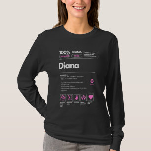 Camiseta Diana Nombre regalo para mujeres Diana Nutrición S