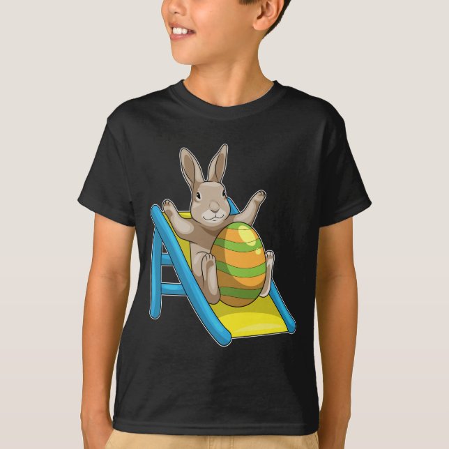 Camiseta Diapositiva de huevo Bunny Easter Easter (Anverso)