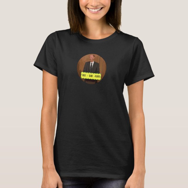 Camiseta Diapositiva siguiente, por favor, blanca (Anverso)