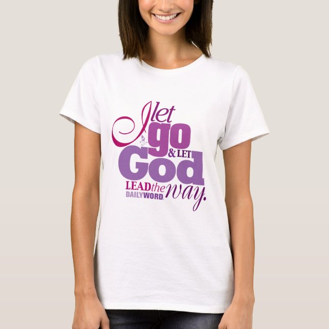 Camiseta DIARIA de dios de WORD® "deje van, deje" (Anverso)