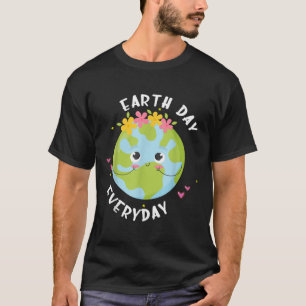 Camiseta diaria del día de la Tierra Niña Mujer Ma