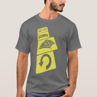 Camiseta diaria repetida para acampar