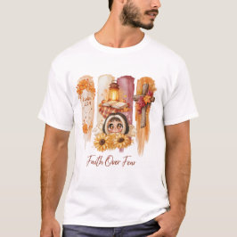 Camiseta Diario encuadernado en tapa dura Fe Sobre Miedo Sa