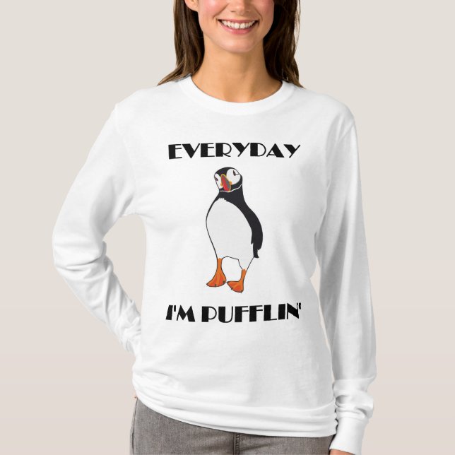 Camiseta Diario soy pájaro del frailecillo de Pufflin (Anverso)