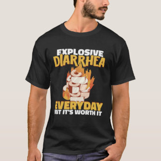 Camiseta Diarrea explosiva Salsa picante de chile picante d