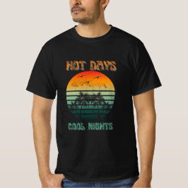 Camiseta Días Calientes Noches de Guay:Camiseta Retro Sunse