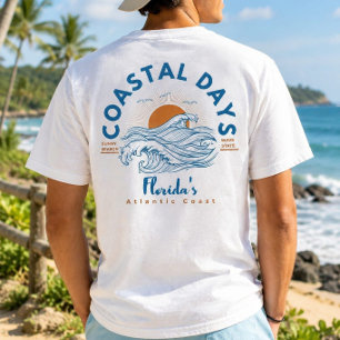Camiseta Días Costeros de Florida Playa Atlántica Ola