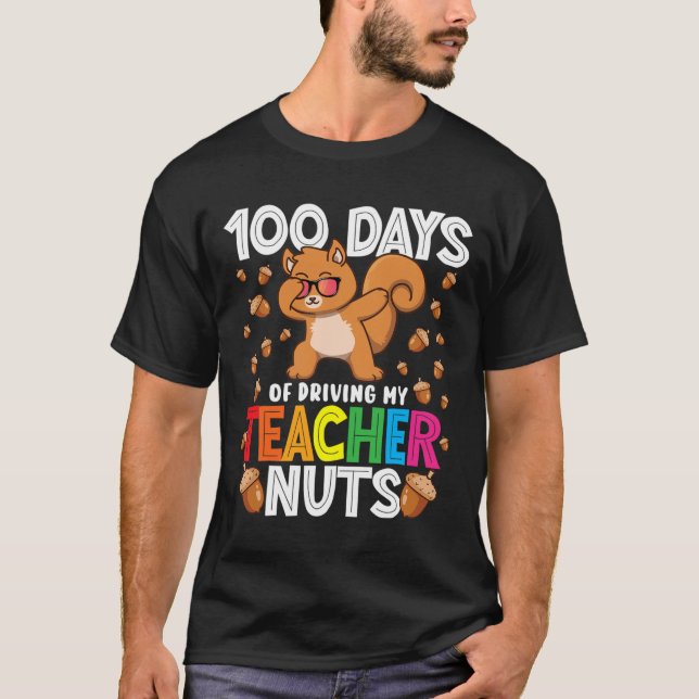Camiseta Días De Conducir A Mi Maestra Nueces Dabbing Squir (Anverso)