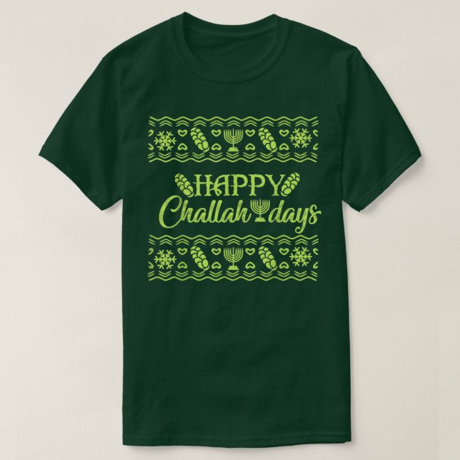 Camiseta días de desafío feliz Navidades feos suéteres  (Diseño del anverso)