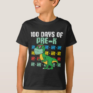 Camiseta Días De Dinosaurio Trex Prek En Niño De Cuarentena