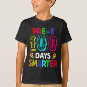 Camiseta Días De Educación Preescolar Estudiante Más Inteli