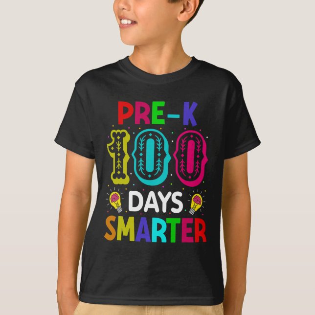 Camiseta Días De Educación Preescolar Estudiante Más Inteli (Anverso)