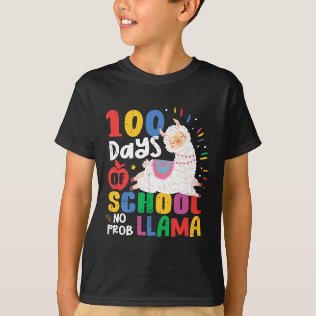Camiseta Días de escuela sin problema llamada 100h día Sude (Anverso)