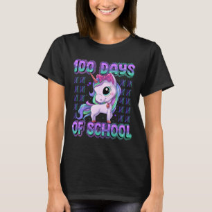 Camiseta Días de escuela Unicorn 100 días más inteligentes
