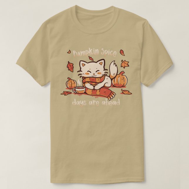 Camiseta Días de especias de calabaza (Diseño del anverso)