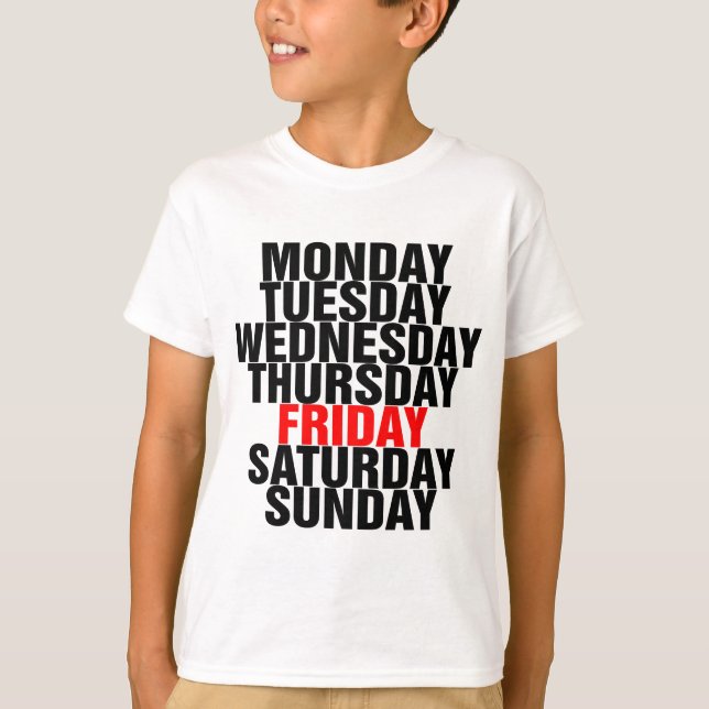 Camiseta Días de la semana (Anverso)