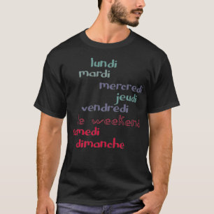 Camiseta Días de la semana en francés
